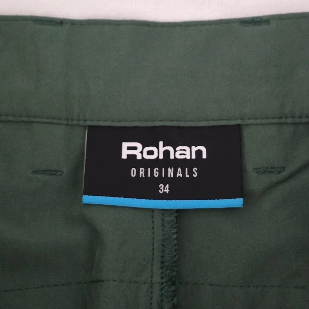 Rohan Originals Mens Green‎ Technical Hiking Shorts Pockets Outdoor Size 32